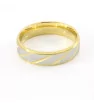 Stainless steel two tone ring