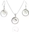 Round Jewelry set Clear Crystal