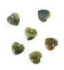 Green-Brown Agate Heart Pendants 18mm - 1Pcs