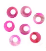 Pink Agate Donut Pendants 25-30mm - 1Pcs