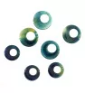 Blue-Green Agate Donut Pendants 25-30mm - 1Pcs