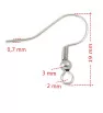 Stainless Steel Hook Earwire 1Pc+P