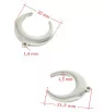 Stainless Steel Pendant moon 21mm 1Pc