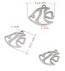 Stainless Steel Charm Fish 17mm - 1Pc