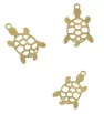 Stainless Steel Charm gold turtle 18mm - 1Pc