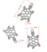 Stainless Steel Charm turtle 18mm - 1Pc