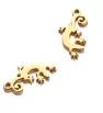 Stainless Steel Charm gold Gecko 18mm - 1Pc