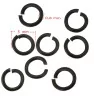 Stainless Steel 5x0,8mm Rings Black Ionic plated - 1Pc+P