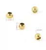 Beads 4mm Gold - 50Pc