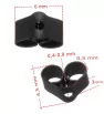 Stainless steel Ear Nuts black - 1Pcs+P
