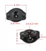 Stainless steel black Ear Nuts - 1Pcs+P