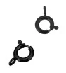 Ring Clasp black plated 6mm - 1Pc