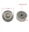Stainless Steel Button component 5mm - 1Pcs