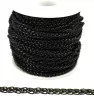 Stainless Steel Wheat Chain 3mm Black - 1m