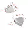 Stainless Steel Heart Bead 8-10x3mm