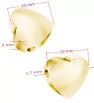 Ocelový korálek srdce 8-10x3mm zlaté - 1Ks+B