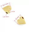 Stainless Steel Heart Bead 8-10x3mm gold - 1Pc+P