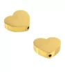 Stainless Steel Heart Bead 14mm gold - 1Pc