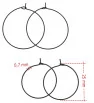 Circular earring components Black - 1Pc