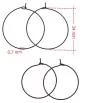 Circular earring components Black - 1Pc