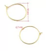 Circular earrings 15-50mm Gold - 1Pc