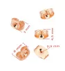 Stainless Steel ear nut 6x4,5mm Rose Gold - 1PC+P