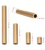 Stainless Steel tube beads 4-20mm Rose Gold - 1Pc