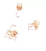 Stainless Steel Bead Tips 6x4-3mm Rose Gold plated - 1Pc+P
