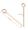 Stainless Steel eyepins 0,7mm Rose Gold 1Pc+