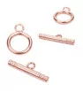 Stainless Steel Toggle Clasp 14mm Rose gold - 1Pair