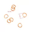 Stainless Steel 4x0,6mm Rings Rose gold plated - 1Pc+P
