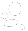 Circular earring components 15-50mm - 1Pc+P