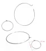 Circular earring components 15-50mm - 1Pc+P