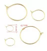 Circular earrings 15-50mm Gold - 1Pc