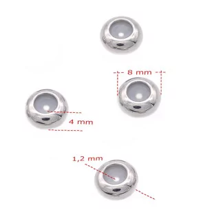 Stainless Steel Rondelle 6-10mm - 1Pc+P Packing 100Pcs Size 6 x 2 mm