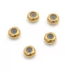 Beads with Rubber Stopper Gold plated - 1Pc+P