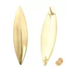 Stainless Steel Earrings 39mm with ring Gold - 1Pc