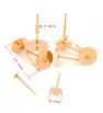 Stainless Steel Earring Post 3-8mm Rose Gold - 1Pc+P