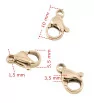 Stainless Steel Clasp 9-12mm Rose Gold - 1Pc+P