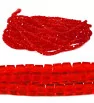 Square Crystal Beads Red - 1Strand