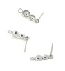 Stainless Steel Ear Stud with Ring 15mm - 1Pc