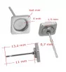 Stainless Steel 6mm Ear Studs with round 4mm 1PC+P