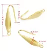 Hook earwires 316 Gold plated - 1Pc+P