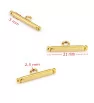 Stainless Steel Gold plated ending 21x3mm - 1Pc+P