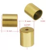 Gold plated Stainless Ends 3-6mm - 1Pc