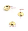 Vacuum Gold Plating Bead caps 6mm - 1Pc+P