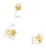 Stainless Steel Bead Tips 1,2-2mm Gold plated - 1Pc+P