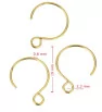 Stainless Steel Hook Earwire 19mm Gold - 1Pc+P
