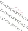 Rolo 4-5mm Stainless Steel Chain - 1m