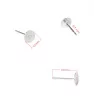 Stainless Steel Earring Post 316 3-10mm - 1Pc+P